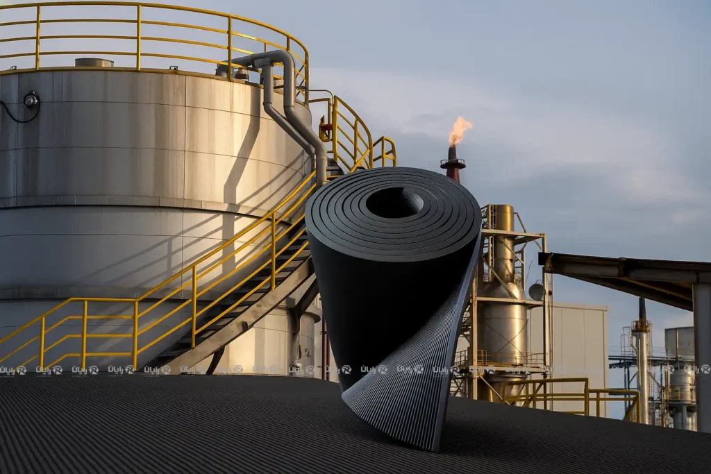 عکس کفپوش عایق برق صنعتی در محیط پالایشگاه