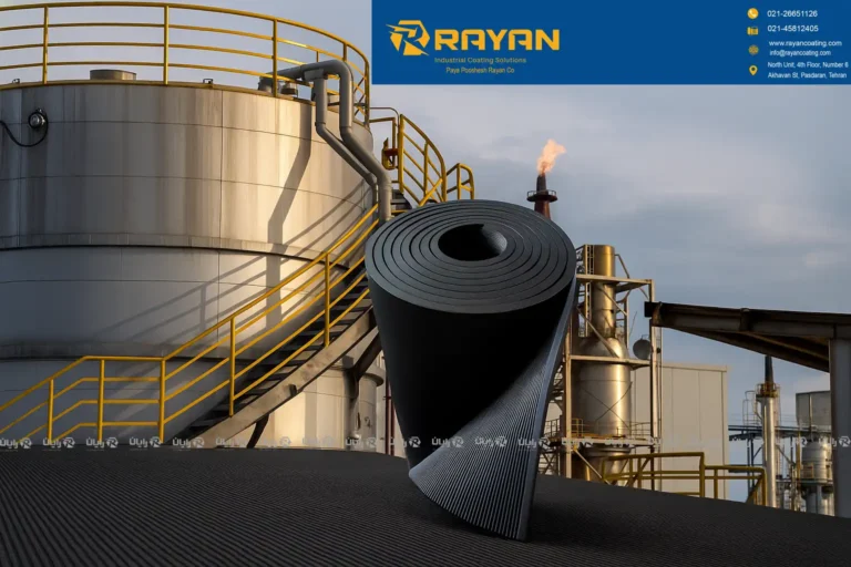 عکس کفپوش عایق صنعتی در محیط پالایشگاه نفت و گاز