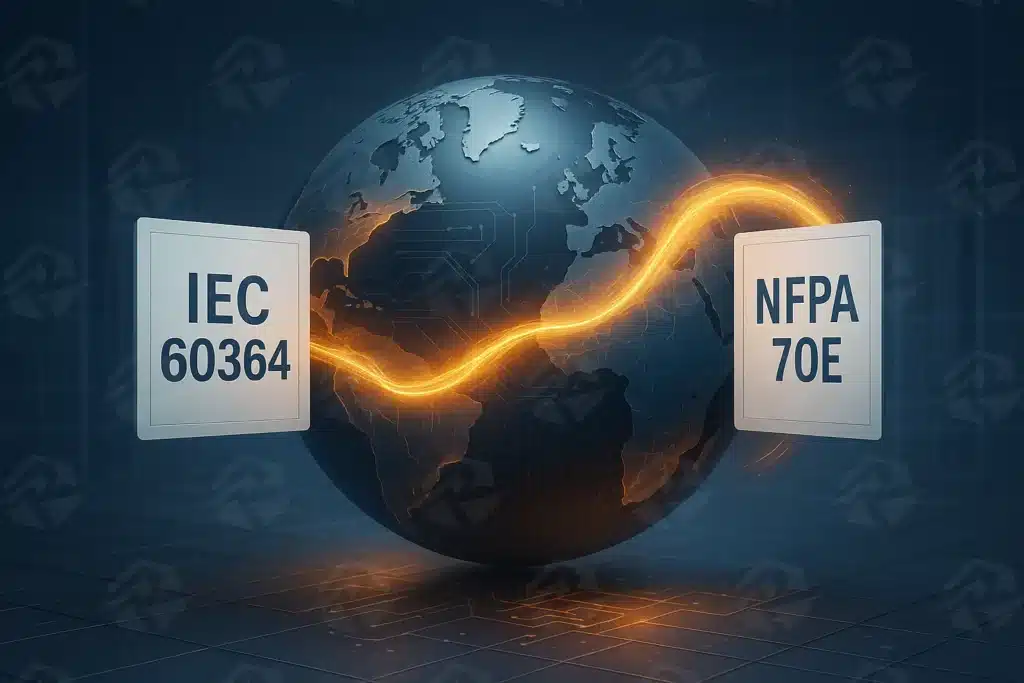 عکس استانداردهای ایمنی جهانی IEC 60364 و NFPA 70E