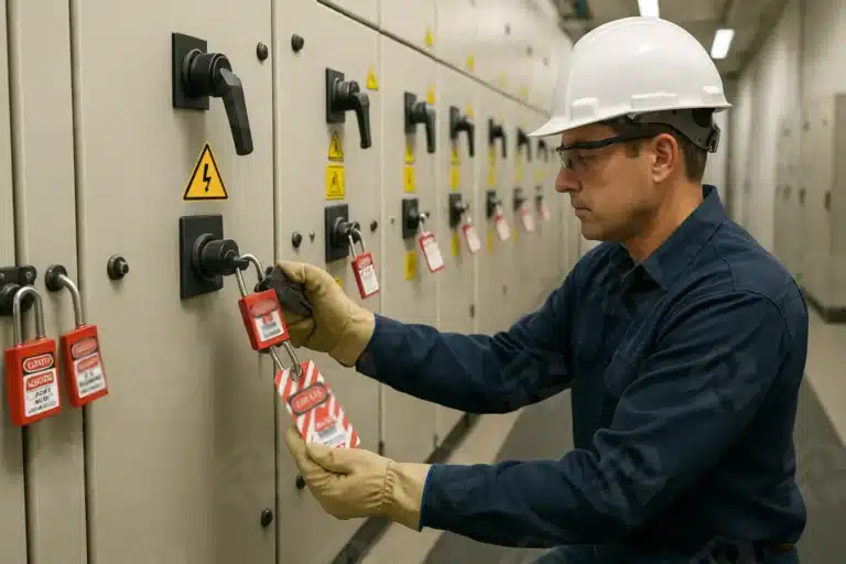 عکس روش اجرایی ایمنی برق، قفل کردن LOTO