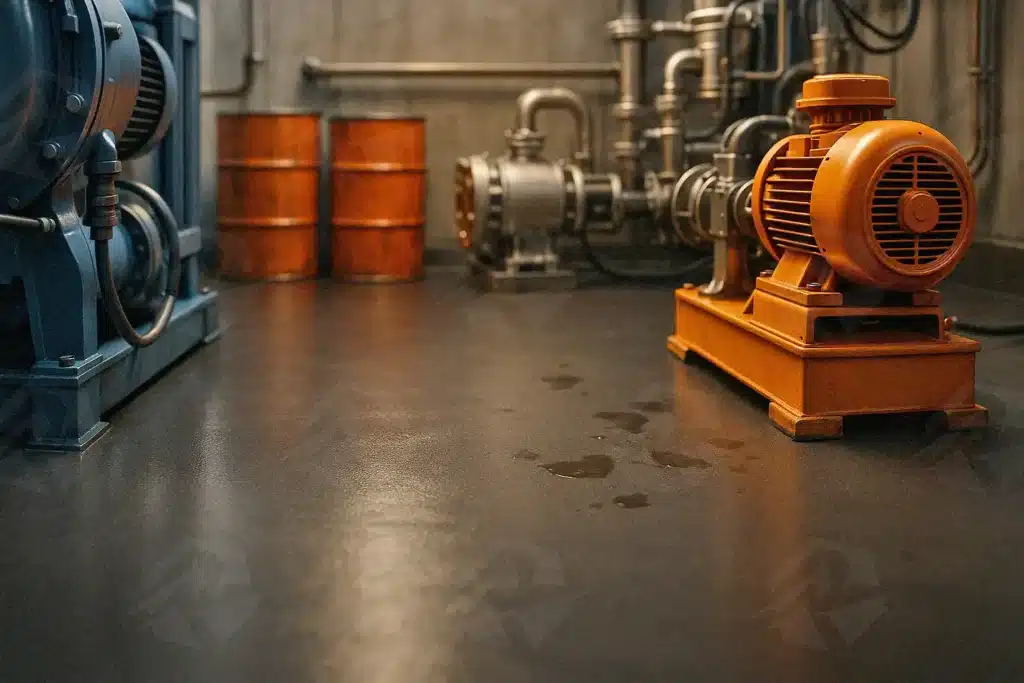 عکس کفپوش لاستیکی مقاوم در برابر روغن resistol برای کارگاه‌های مکانیکی