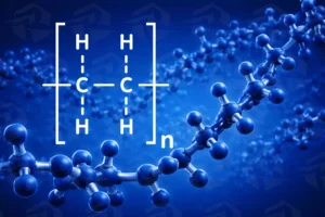 عکس ساختار مولکولی ماده پلیمری