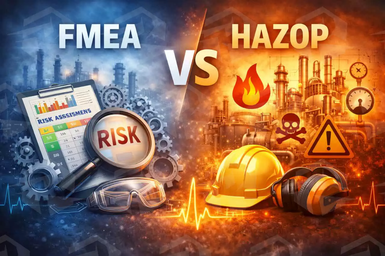 عکس ریسک به روش FMEA و HAZOP