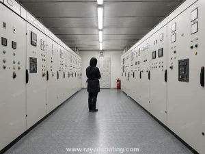 عکس فرش عایق برق رایان در اتاق برق