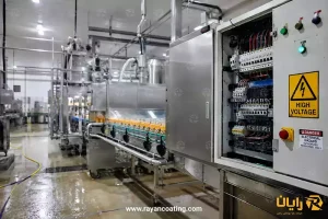 عکس تابلو برق صنعتی در کارخانه صنایع غذایی